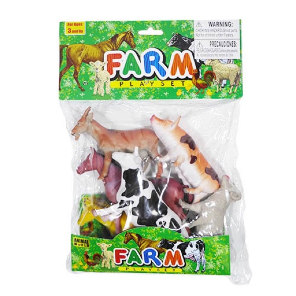 NWT Animal World Farm Play Set - 6 Piece Set